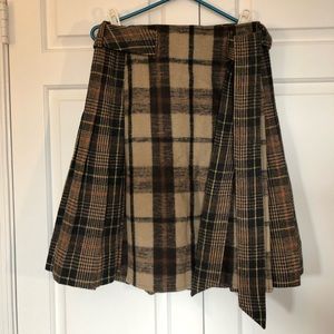 Tory Burch Lula wool skirt size 4 plaid tartan pleated kilt